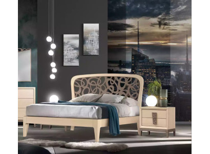 Bedroom Set Bed 2x Bedside tables Design Furniture new 3tlg Modern Wood