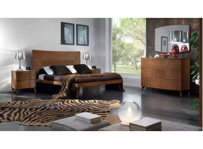 Bedroom Set Bed 2x Bedside tables Chest of drawers Design Luxus new 5tlg.