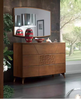 Bedroom Set Bed 2x Bedside tables Chest of drawers Design Luxus new 5tlg.