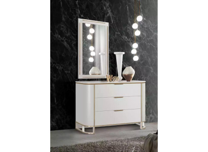 Bedroom Set Chest of drawers Mirror new Luxury Complete's new White 2-piece