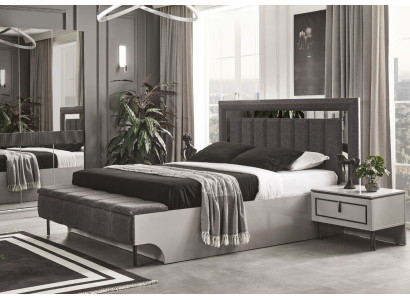 Bedroom Set Modern Bed and 2x Bedside tables Luxury Complete e Sets 3pcs