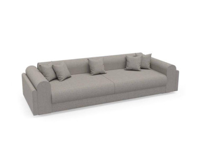 Designer sofa 3-seater gray fabric sofa sofas textiles couch three-seater 240cm