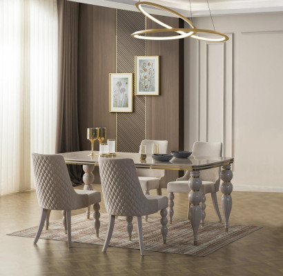 Beige Dining room table Luxurious wooden table Designer Dining room Furniture new