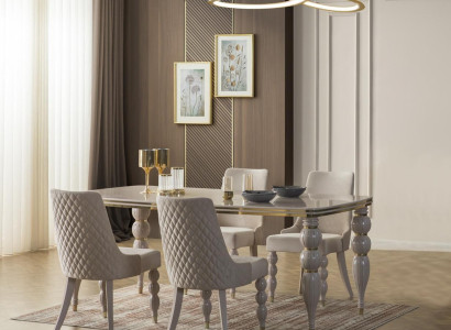 Beige Dining room table Luxurious wooden table Designer Dining room Furniture new