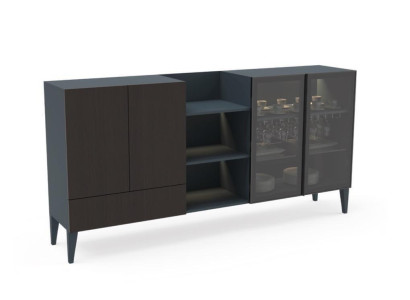 Modern sideboard wooden furniture sideboard chest of drawers brown black new