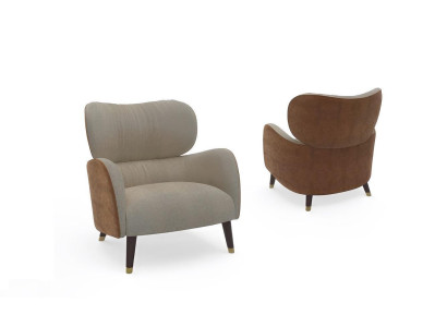 Armchair Gray Living room Furniture Design Modern Luxury Single Seater TV Chair