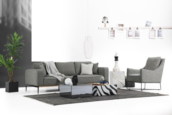 Sofa set 4 Seater Armchair Four Seater Fabric Sofas Modern Design Gray