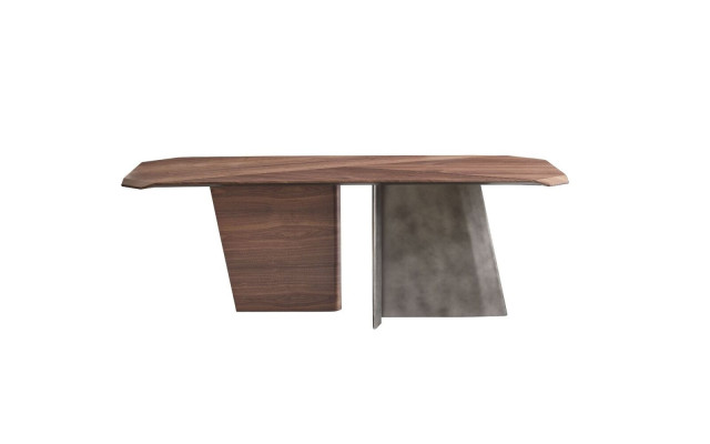 Designer brown dining table luxury wooden table dining room high quality furniture