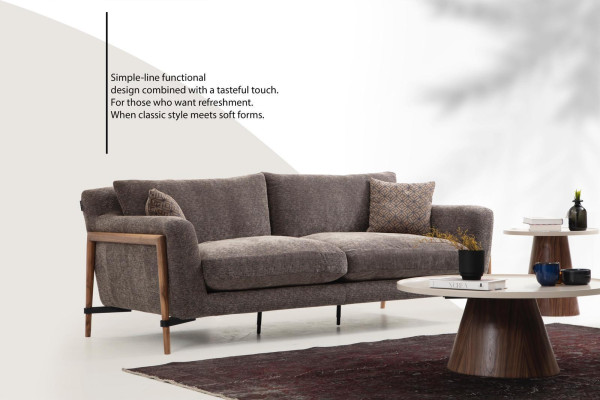Sofas Sofa set 3 Seater Armchair Three Seater Fabric Living room Grey