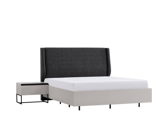 Bedroom Suite Double bed Bed Bedside tables Wood Set 7pcs White