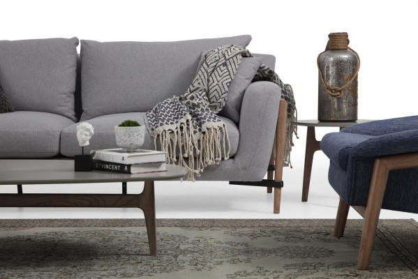 Sofa set 4 Seater Armchair Four Seater Fabric Sofas Modern Design Gray
