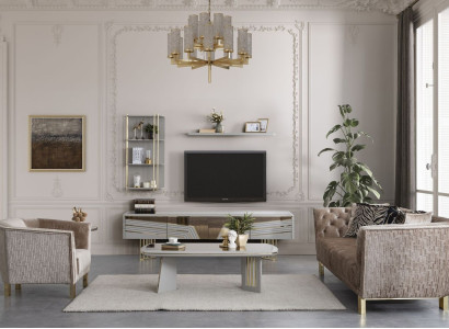 Gray living room wooden furniture designer TV wardrobe wall cabinets living furniture