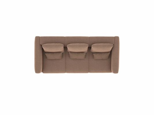 Living room Brown Three Seater Sofa Couch Luxury Upholstered furniture Design Textile