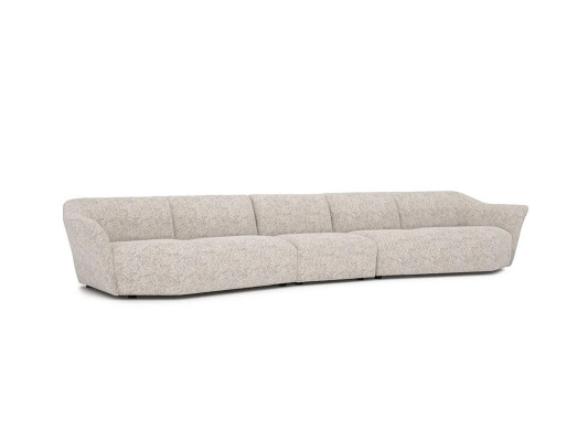Five Seater Sofa Couch 440cm Living room White Furnishings Textile Upholstered furniture