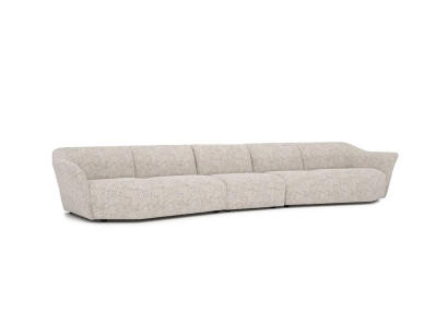 Five Seater Sofa Couch 440cm Living room White Furnishings Textile Upholstered furniture