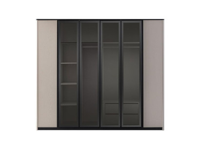 Wardrobe Wardrobe Wardrobe Modern Wooden Cabinet Gray