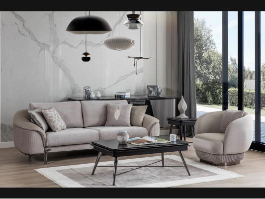 Complete set 2-piece armchair design three-seater sofa living room luxury design