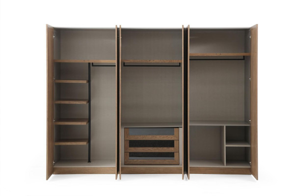 Wardrobe Wardrobe Wood Modern Brown Clothes Bedroom Wardrobe