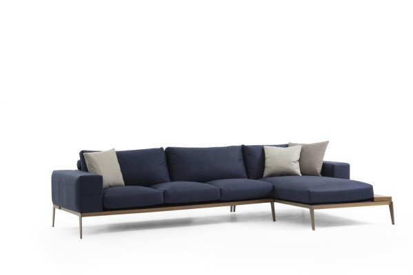 Corner sofa L-shape Sofa Living room Gray Modern Fabric Sofas Seater Design
