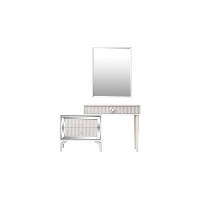 Console table Dressing table Dressing table Chest of drawers Mirror Set 2-piece White