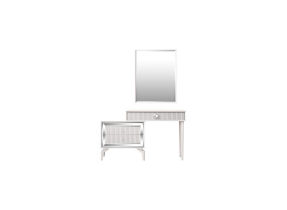Console table Dressing table Dressing table Chest of drawers Mirror Set 2-piece White