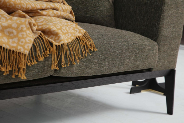 Two-seater Sofa 2 Seater Fabric Gray Modern Design Living room Polyester