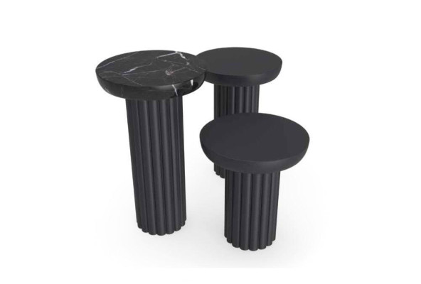 Side table Living room luxury Table design Side tables Black novelty