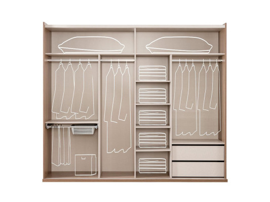 Clothes cupboards Modern Wardrobe Cabinets Gold Wood Bedroom