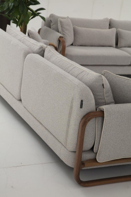Sofa set 41 Seater Armchair Four Seater Modern Fabric Gray Set Design
