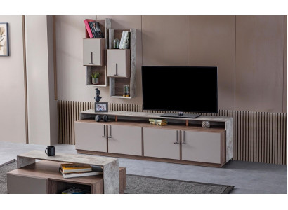 TV stand wall cabinets sideboard TV cabinet lowboard gray living room wood