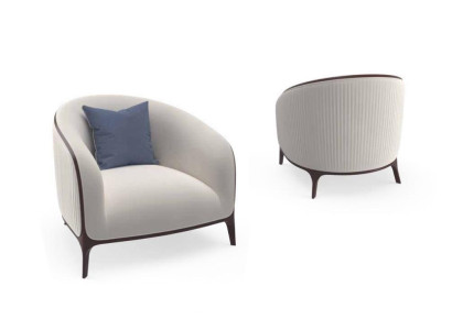 Armchair Design Couch 1 Seater Textile Lounge Upholstery Luxury Seat Relax