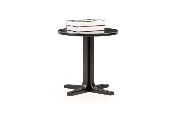 Modern Black Side table Designer Living room Wood round table