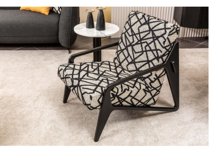 Modern Living Room Armchair Designer Single Seater Black Upholstery Furniture new