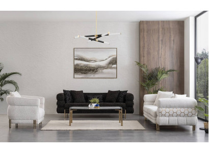 Couch set 3+3+1 Seater Luxury Armchair Living room Suite Sofas 3-piece
