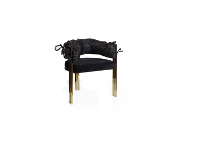 Black Metal Chair Designer Dining room Chairs Luxury Stainless Steel Chairs