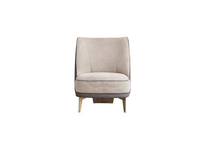 Beige Armchair Living room Furniture Elegant upholstered armchair Designer 1-Seater