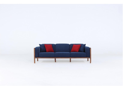 Sofa 3 Seater Three Seater Modern Fabric Blue Sofas Design Living room new