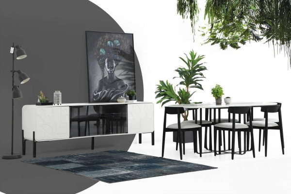 Group Dining room Dining table Chairs Table Wood Set 5pcs White Tables new