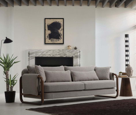 Sofa 4 Seater Four Seater Modern Fabric Gray Sofas Design Living room new