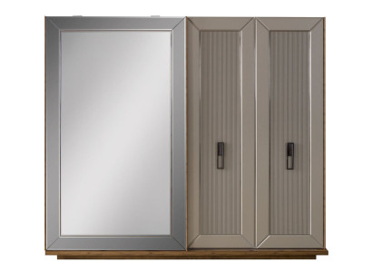 Wardrobe Mirror Wooden Wardrobe Beige