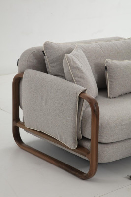 Sofa set 331 Seater Armchair Three Seater Modern Fabric Gray Set Design