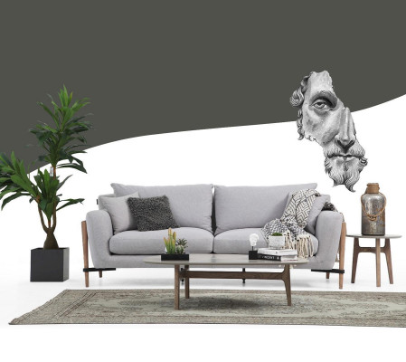 Sofa set 2 Seater Armchair Two-seater Fabric Sofas Modern Design Gray