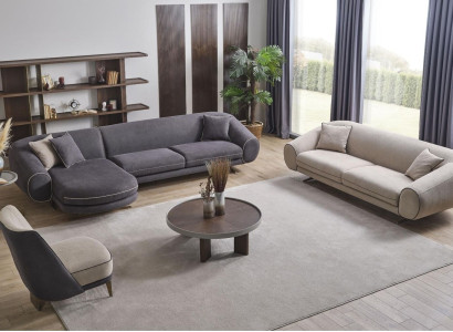 Living room Luxury Set Corner sofa - L-shape 3+1 Seater Coffee table Side table