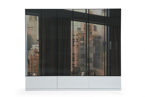 Wardrobe Wardrobe Wood Modern White Mirror Clothes Bedroom