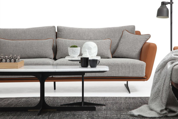 Complete e sofa set Sofa 321 Seater Fabric Orange