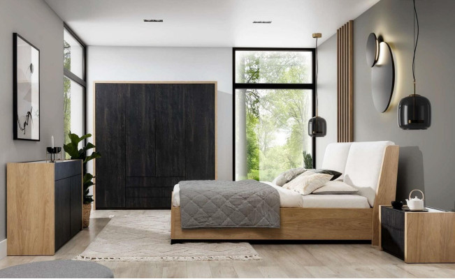 Wardrobe Black Wood Bedroom Design Modern Furniture Wardrobe Cabinet