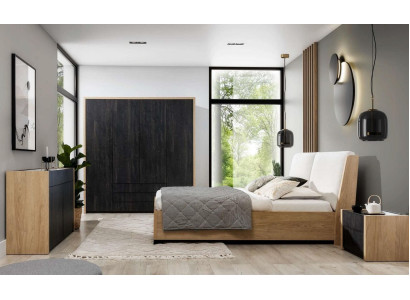 Wardrobe Black Wood Bedroom Design Modern Furniture Wardrobe Cabinet