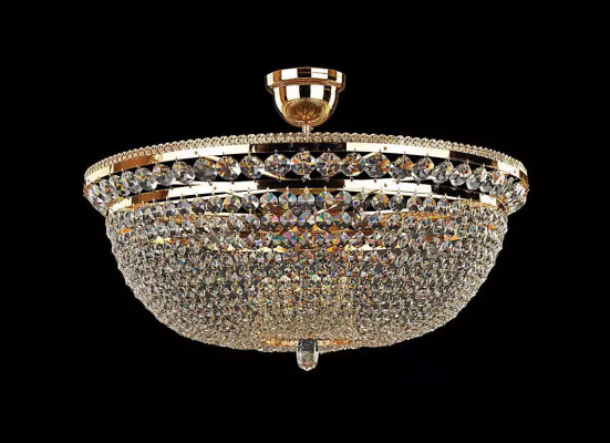 Round Crystal Light fixture Ceiling lamp Luxury Chandelier Ceiling Light Gold Chandelier