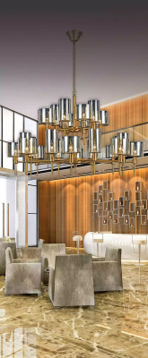 Design Lamps 95x120 Chandelier beautiful Living room Light fixture Luxury Luster Glass