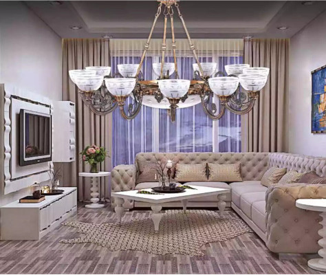 Chandelier Lamp Ceiling lamp Chandelier Glass Gray Art Light fixture